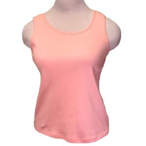 Lace Edge Pink Tank Top